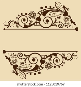 vector vintage floral  background with decorative flowers for design