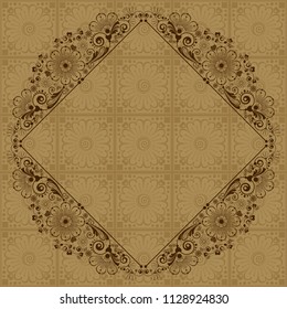 vector vintage floral  background with decorative flowers for design