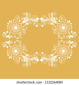 vector vintage floral  background with decorative flowers for design