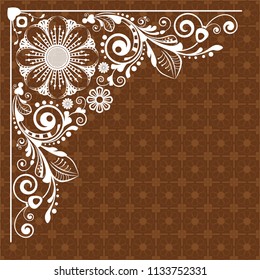 vector vintage floral  background with decorative flowers for design