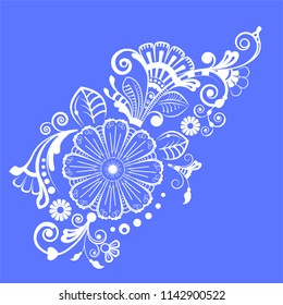 vector vintage floral  background with decorative flowers for design