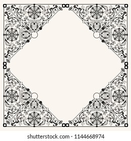 vector vintage floral  background with decorative flowers for design