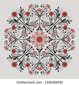 vector vintage floral  background with decorative flowers for design