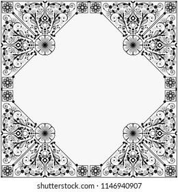 vector vintage floral  background with decorative flowers for design