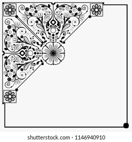 vector vintage floral  background with decorative flowers for design