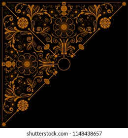 vector vintage floral  background with decorative flowers for design