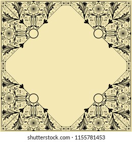 vector vintage floral  background with decorative flowers for design