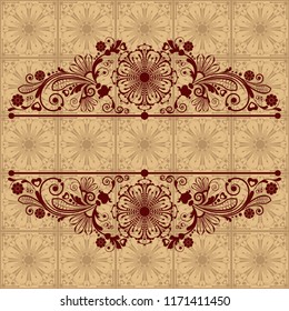 vector vintage floral  background with decorative flowers for design