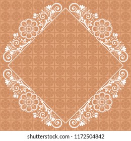 vector vintage floral  background with decorative flowers for design