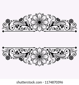 vector vintage floral  background with decorative flowers for design