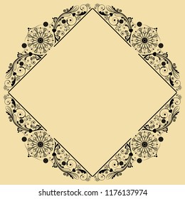 vector vintage floral  background with decorative flowers for design