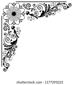 vector vintage floral  background with decorative flowers for design