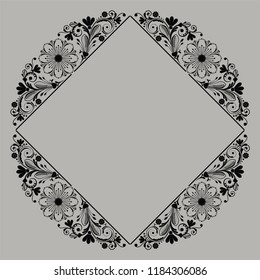 vector vintage floral  background with decorative flowers for design