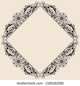 vector vintage floral  background with decorative flowers for design