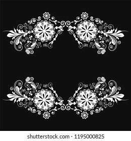 vector vintage floral  background with decorative flowers for design