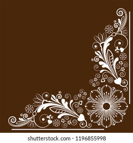 vector vintage floral  background with decorative flowers for design