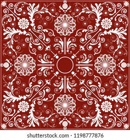 vector vintage floral  background with decorative flowers for design
