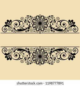 vector vintage floral  background with decorative flowers for design