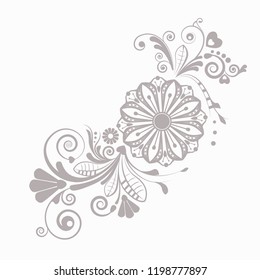 vector vintage floral  background with decorative flowers for design