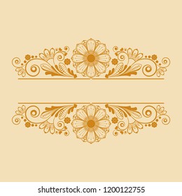 vector vintage floral  background with decorative flowers for design