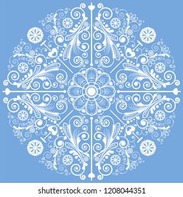 vector vintage floral  background with decorative flowers for design