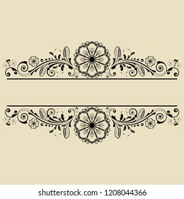 vector vintage floral  background with decorative flowers for design