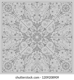 vector vintage floral  background with decorative flowers for design