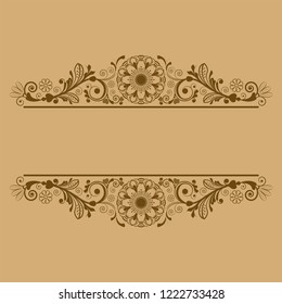 vector vintage floral  background with decorative flowers for design