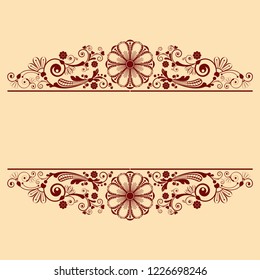 vector vintage floral  background with decorative flowers for design