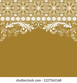 vector vintage floral  background with decorative flowers for design