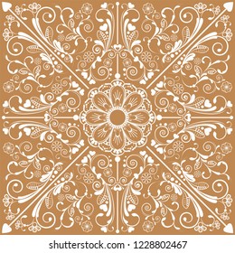 vector vintage floral  background with decorative flowers for design