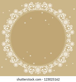 vector vintage floral  background with decorative flowers for design
