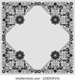 vector vintage floral  background with decorative flowers for design