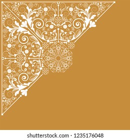 vector vintage floral  background with decorative flowers for design