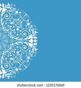 vector vintage floral  background with decorative flowers for design