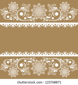 vector vintage floral  background with decorative flowers for design
