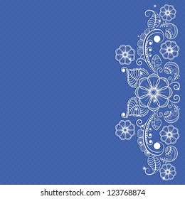 vector vintage floral  background with decorative flowers for design