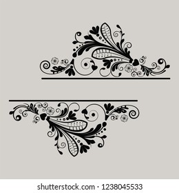 vector vintage floral  background with decorative flowers for design