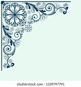 vector vintage floral  background with decorative flowers for design