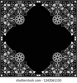 vector vintage floral  background with decorative flowers for design
