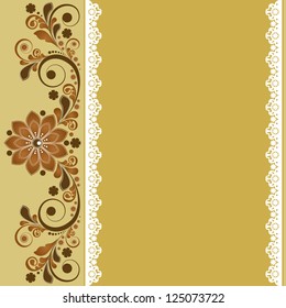 vector vintage floral  background with decorative flowers for design