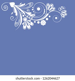 vector vintage floral  background with decorative flowers for design