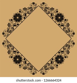 vector vintage floral  background with decorative flowers for design