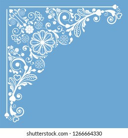 vector vintage floral  background with decorative flowers for design