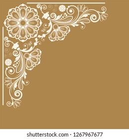 vector vintage floral  background with decorative flowers for design