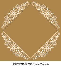 vector vintage floral  background with decorative flowers for design