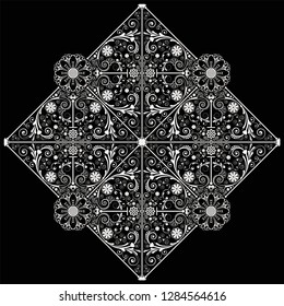 vector vintage floral  background with decorative flowers for design