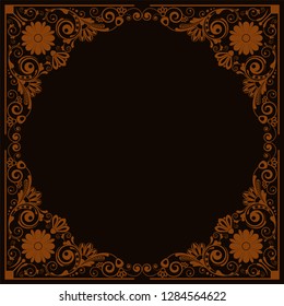 vector vintage floral  background with decorative flowers for design