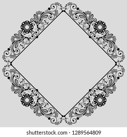 vector vintage floral  background with decorative flowers for design