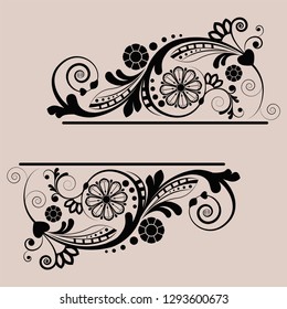 vector vintage floral  background with decorative flowers for design